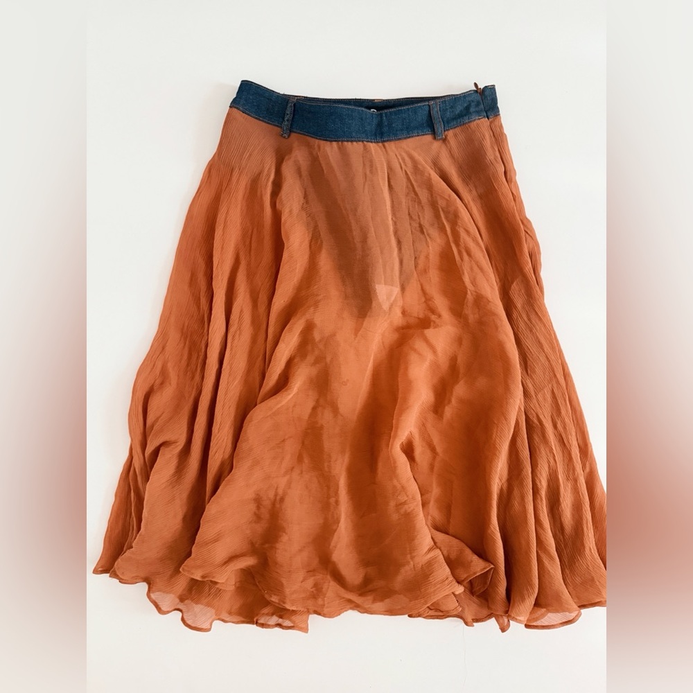 Dolce & Gabbana D&G Ittierre mixed material Jean skirt
